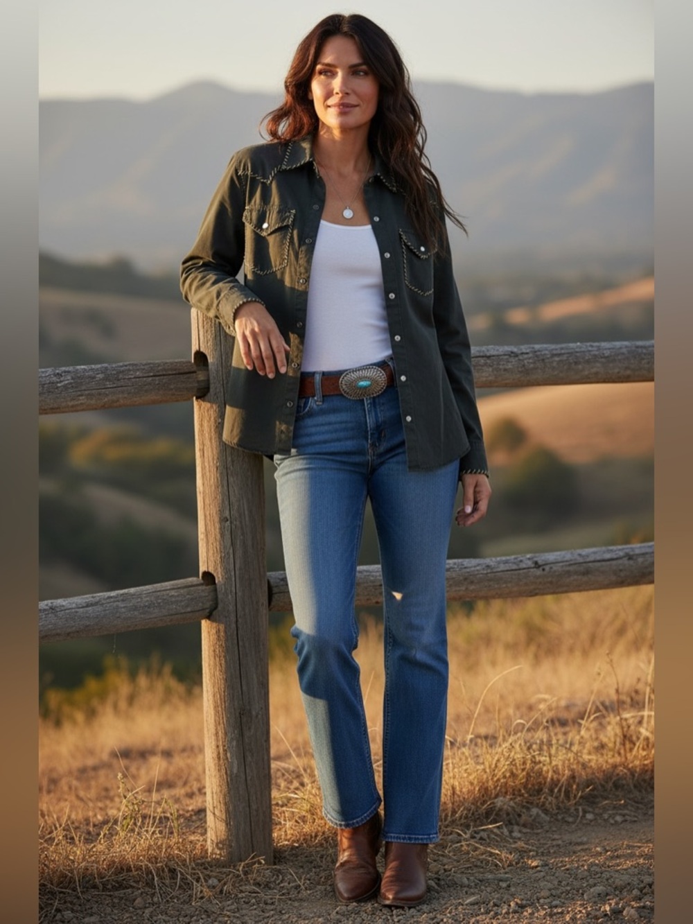 Ryan Michael Whipstitch shirt features a silk and linen. star snap closures.